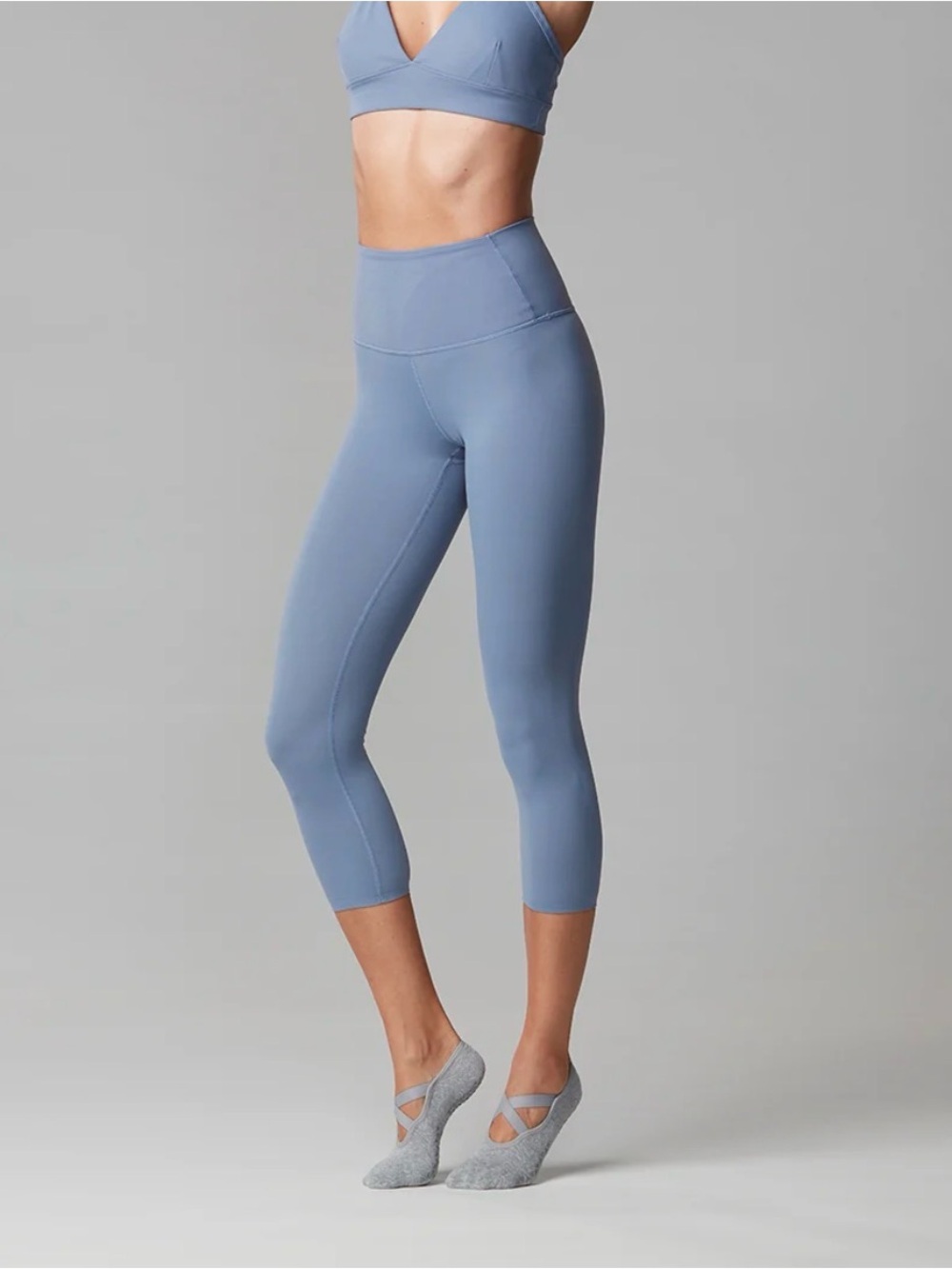 NWT Tavi Noir High Waisted Crop Tight in Slate Blue Size XS